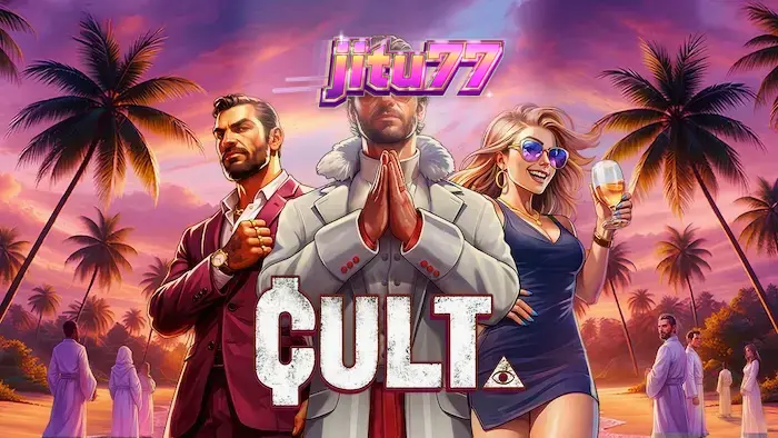 Tampilan visual slot bertema okultisme dengan simbol ritual dan atmosfer gelap.